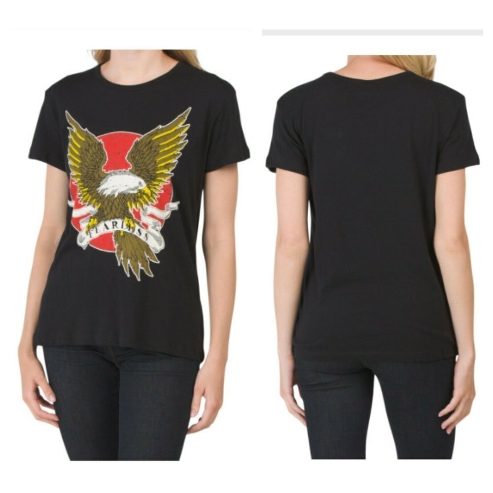 Nwt Chaser Freedom Eagle T-Shirt Graphic Fearless Short Sleeves Biker L